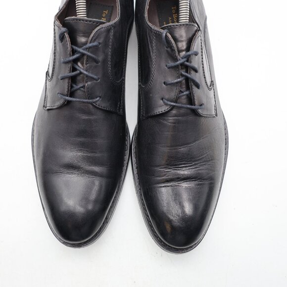 To Boot New York Men\'s Size 10.5 Adam Derrick Black Leather Plain Toe Dress